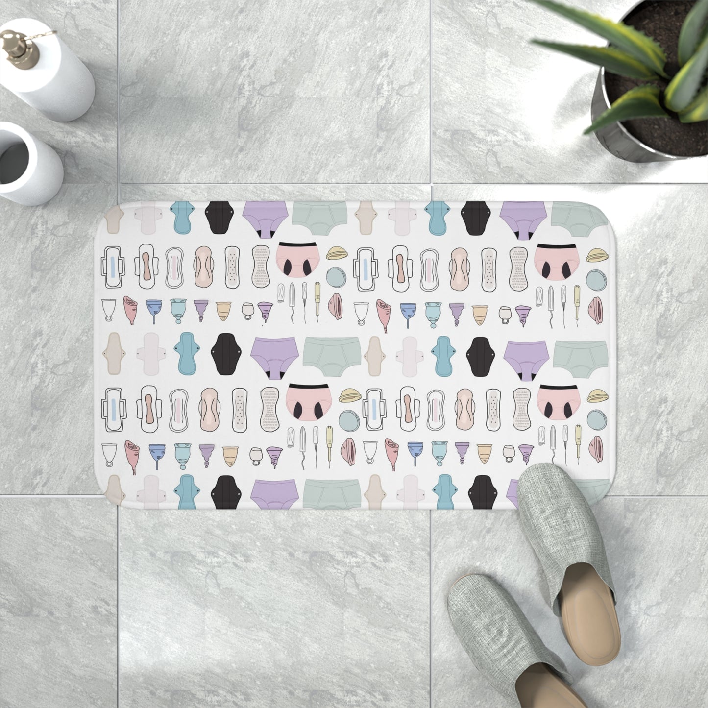 Menstrual Products Bath Mat