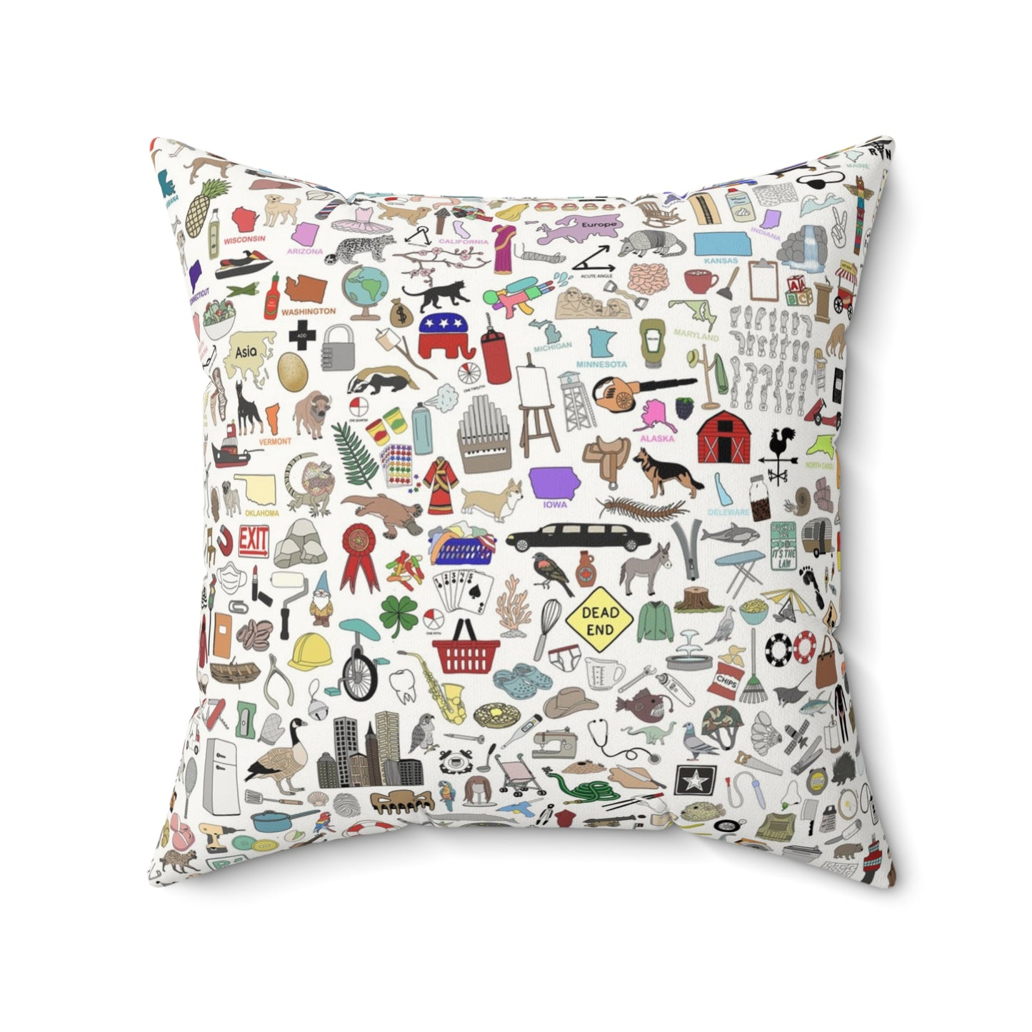 Faux Suede Square Pillow