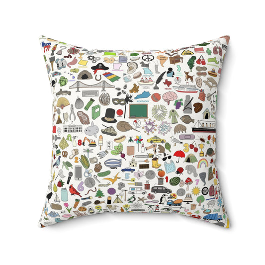 Faux Suede Square Pillow
