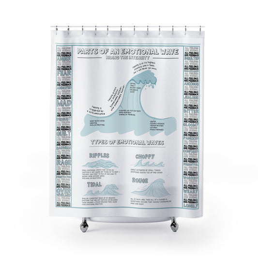 "EMOTIONAL WAVES" Shower Curtain