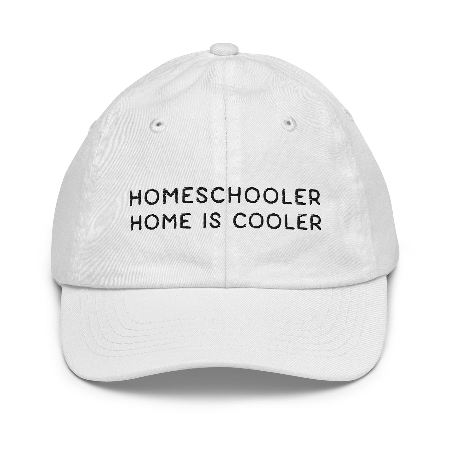 "HOMESCHOOLER" YOUTH HAT- WHITE