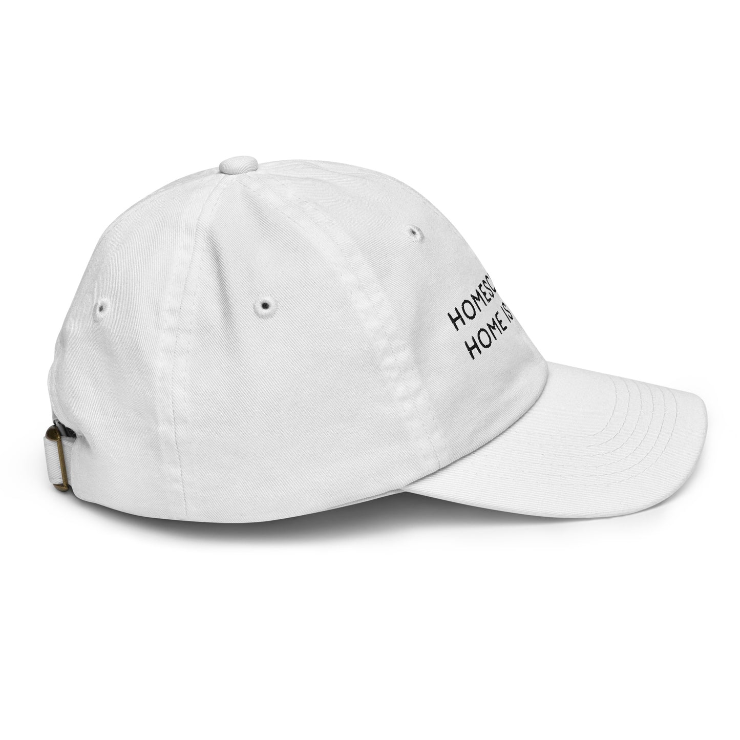 "HOMESCHOOLER" YOUTH HAT- WHITE
